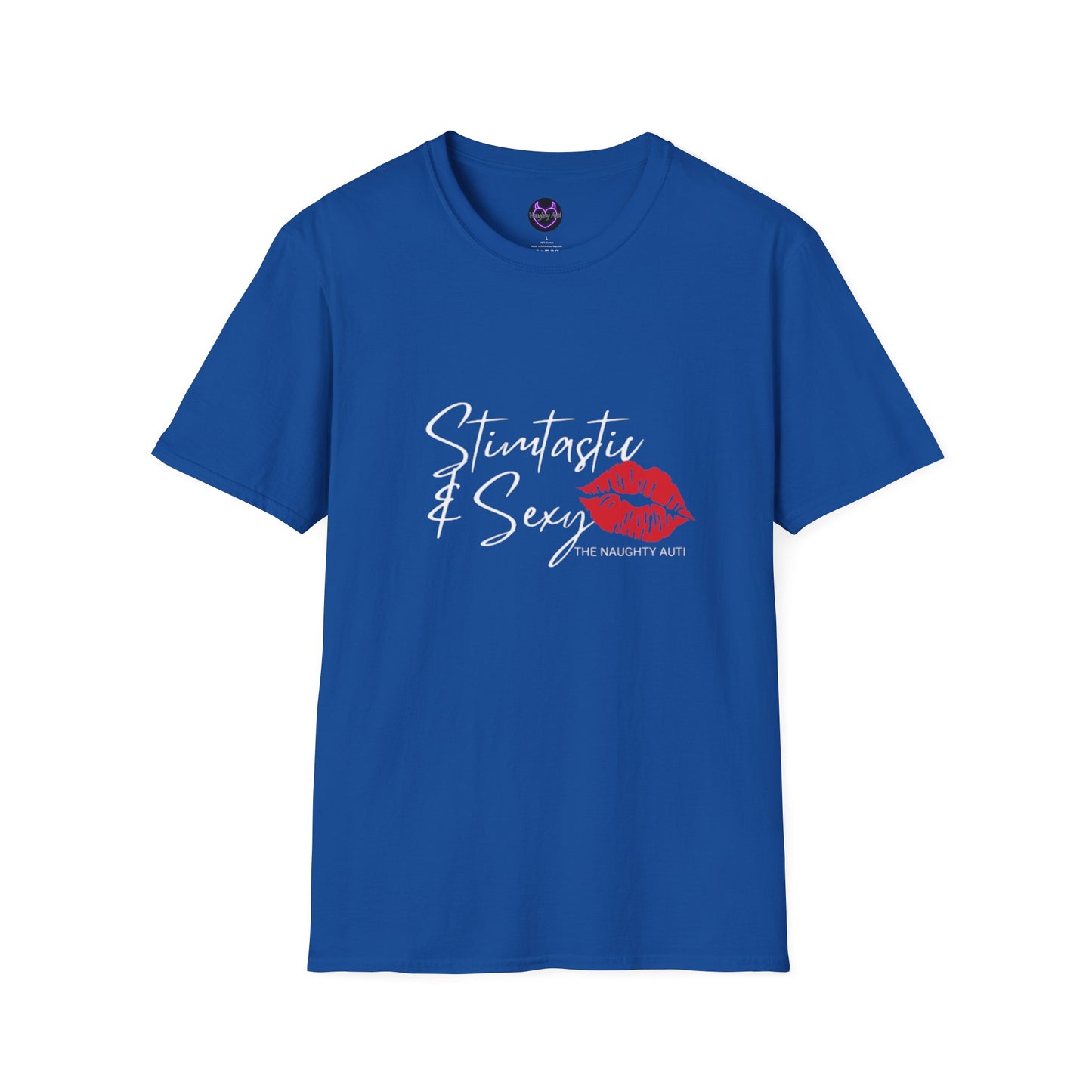 Unisex Softstyle T-Shirt with Lip Print - Perfect for Casual Days and Date Nights