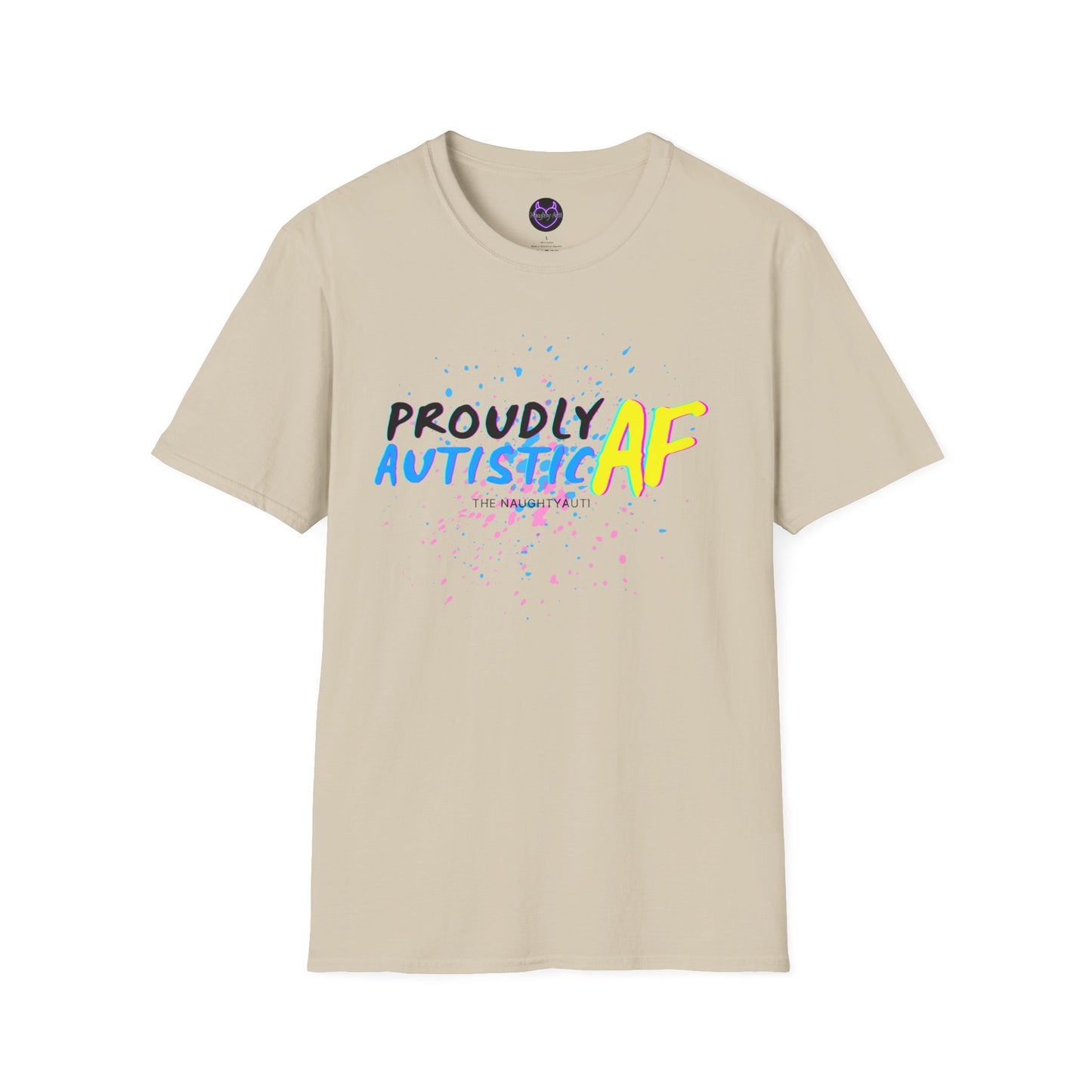 Proudly Autistic AF Unisex Softstyle T-Shirt - Celebrate Neurodiversity