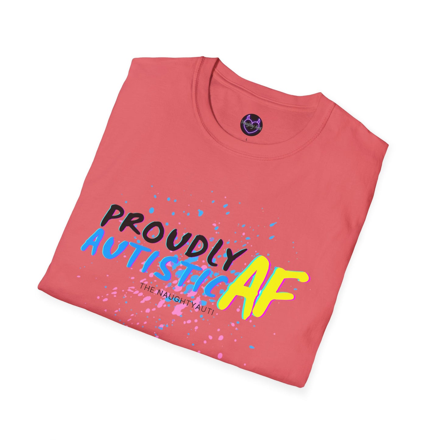 Proudly Autistic AF Unisex Softstyle T-Shirt - Celebrate Neurodiversity