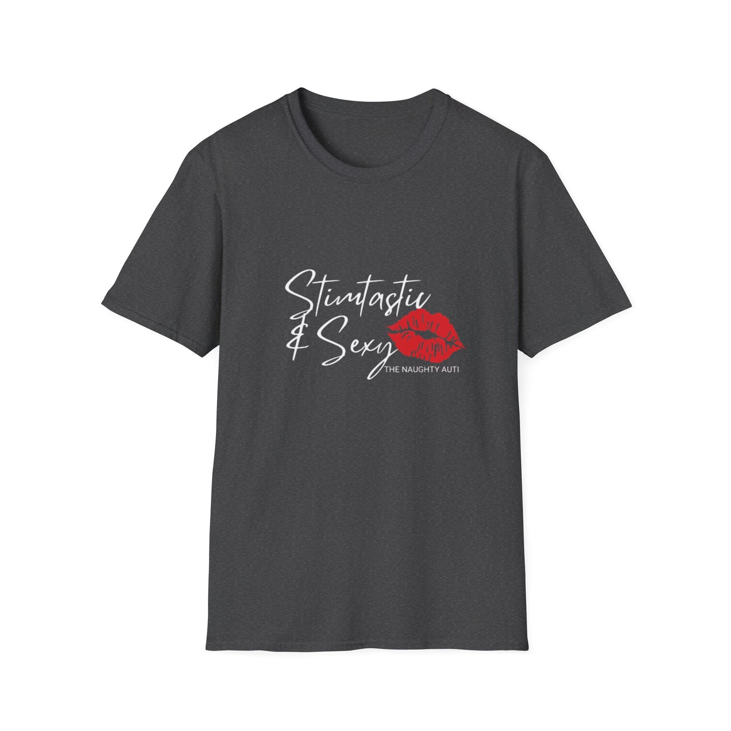 Unisex Softstyle T-Shirt with Lip Print - Perfect for Casual Days and Date Nights