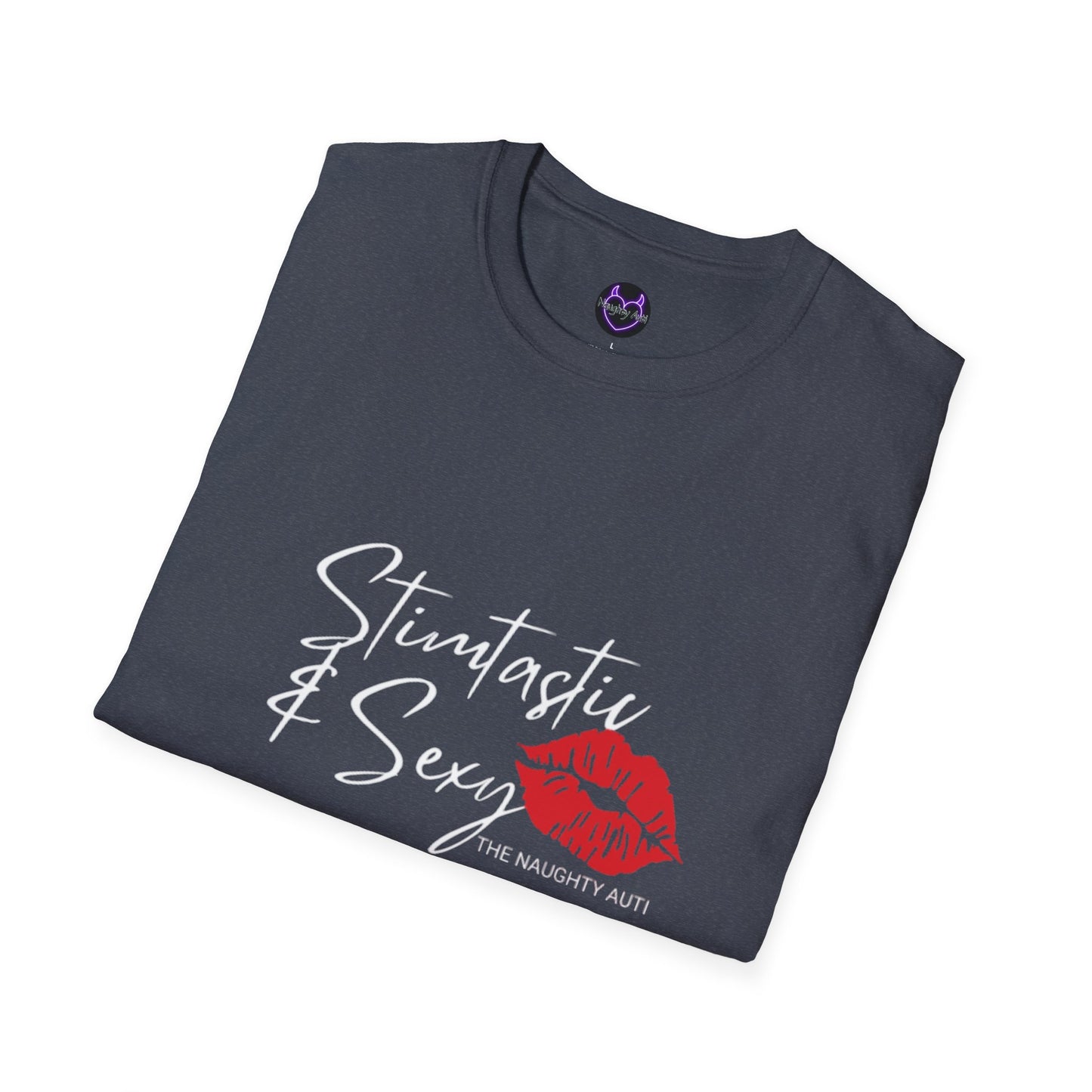 Unisex Softstyle T-Shirt with Lip Print - Perfect for Casual Days and Date Nights