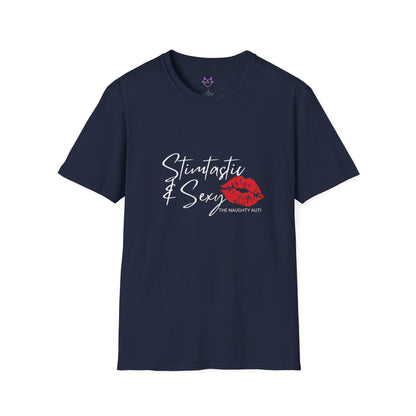 Unisex Softstyle T-Shirt with Lip Print - Perfect for Casual Days and Date Nights