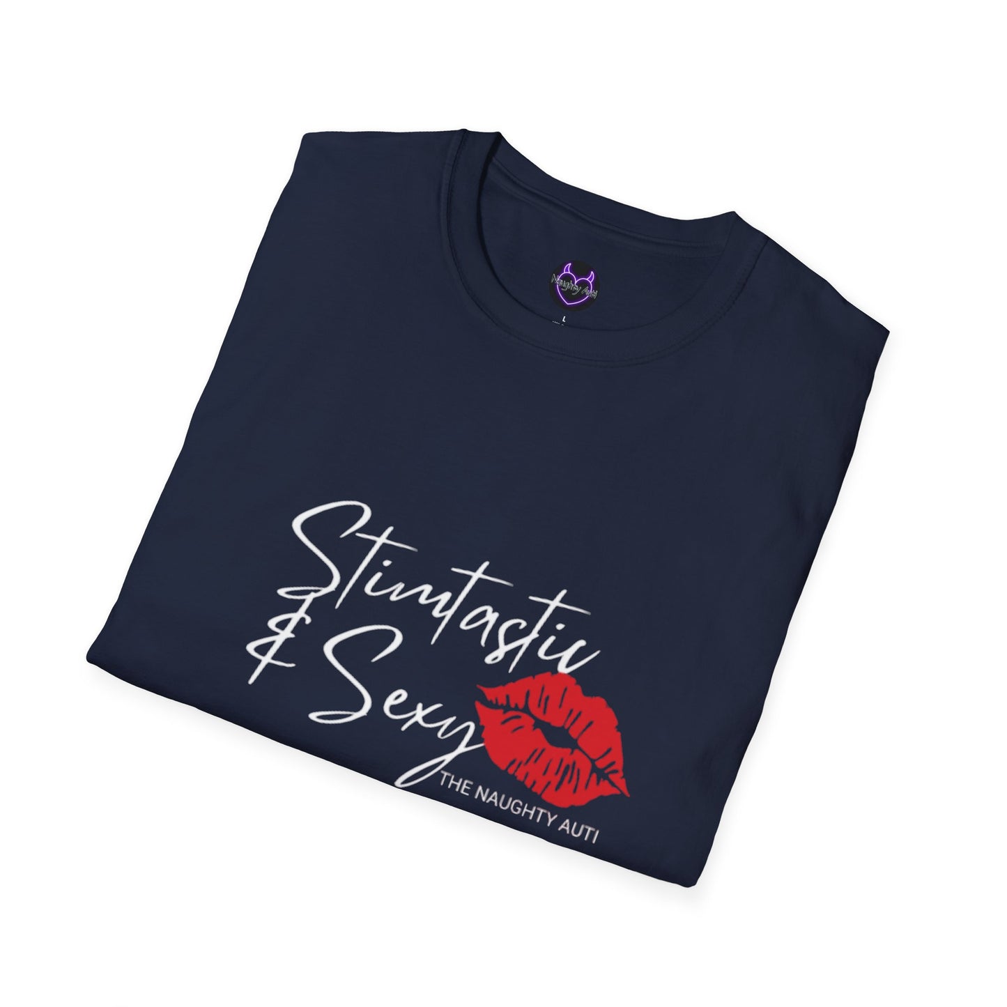 Unisex Softstyle T-Shirt with Lip Print - Perfect for Casual Days and Date Nights