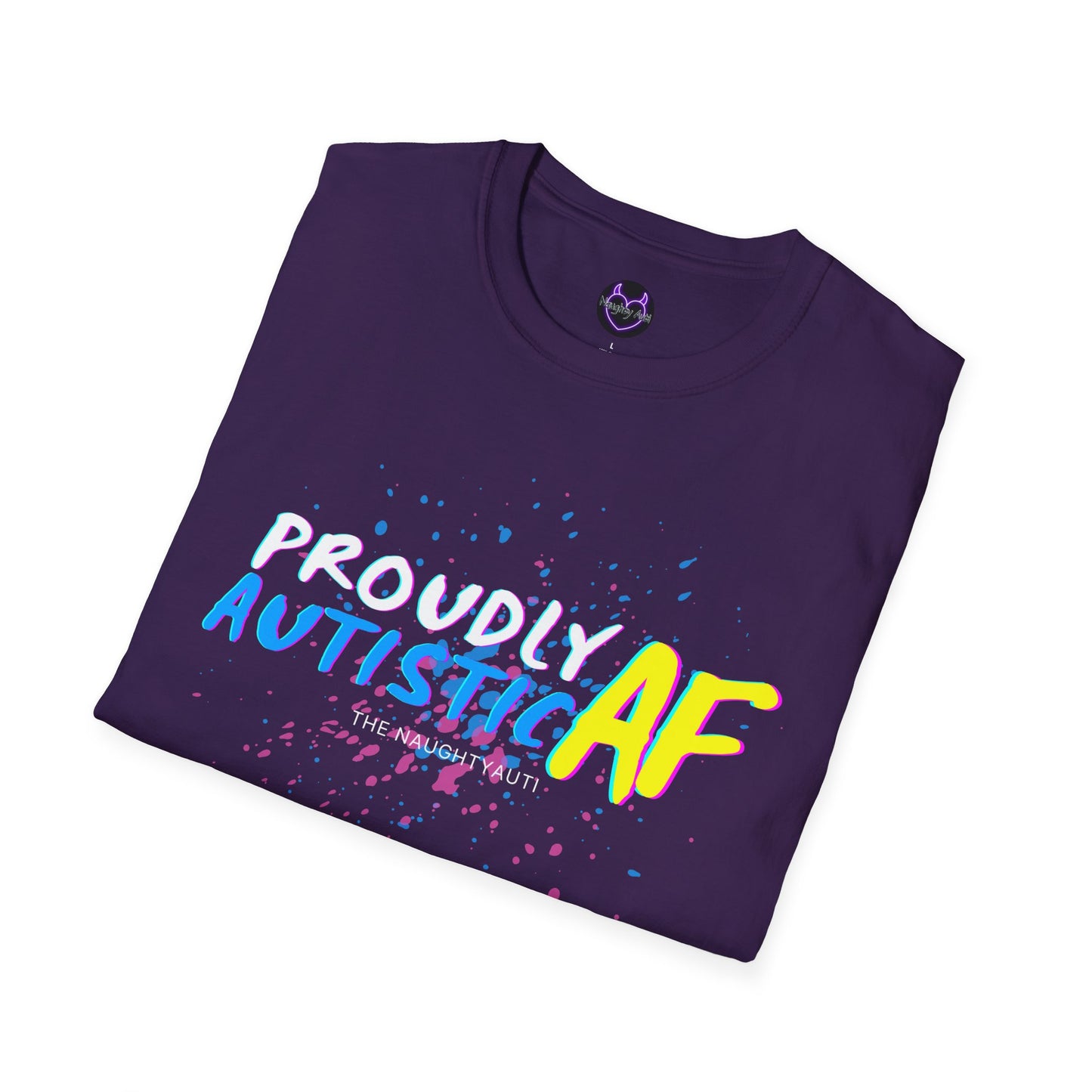 Proudly Autistic AF Unisex Softstyle T-Shirt | Celebrate Neurodiversity | Perfect for Awareness Events