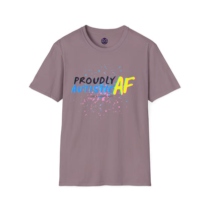 Proudly Autistic AF Unisex Softstyle T-Shirt - Celebrate Neurodiversity