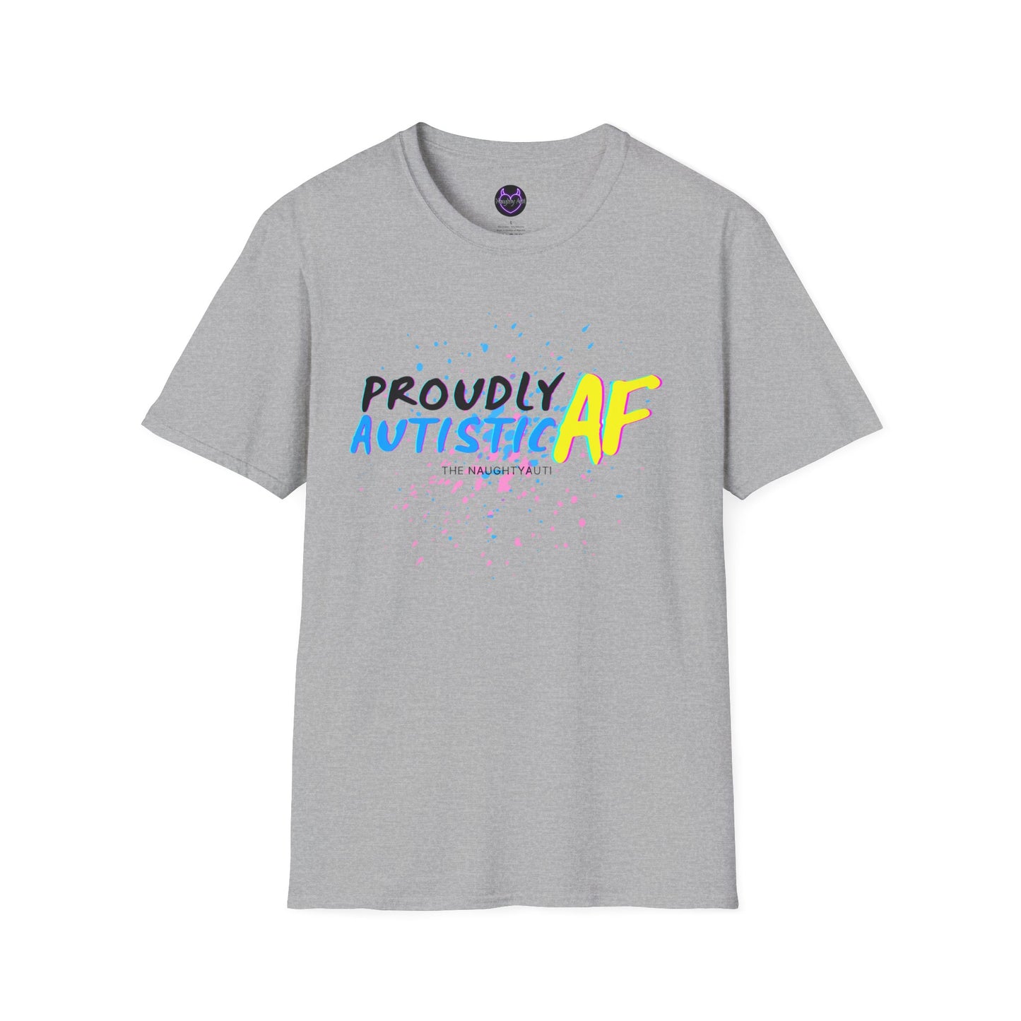 Proudly Autistic AF Unisex Softstyle T-Shirt - Celebrate Neurodiversity