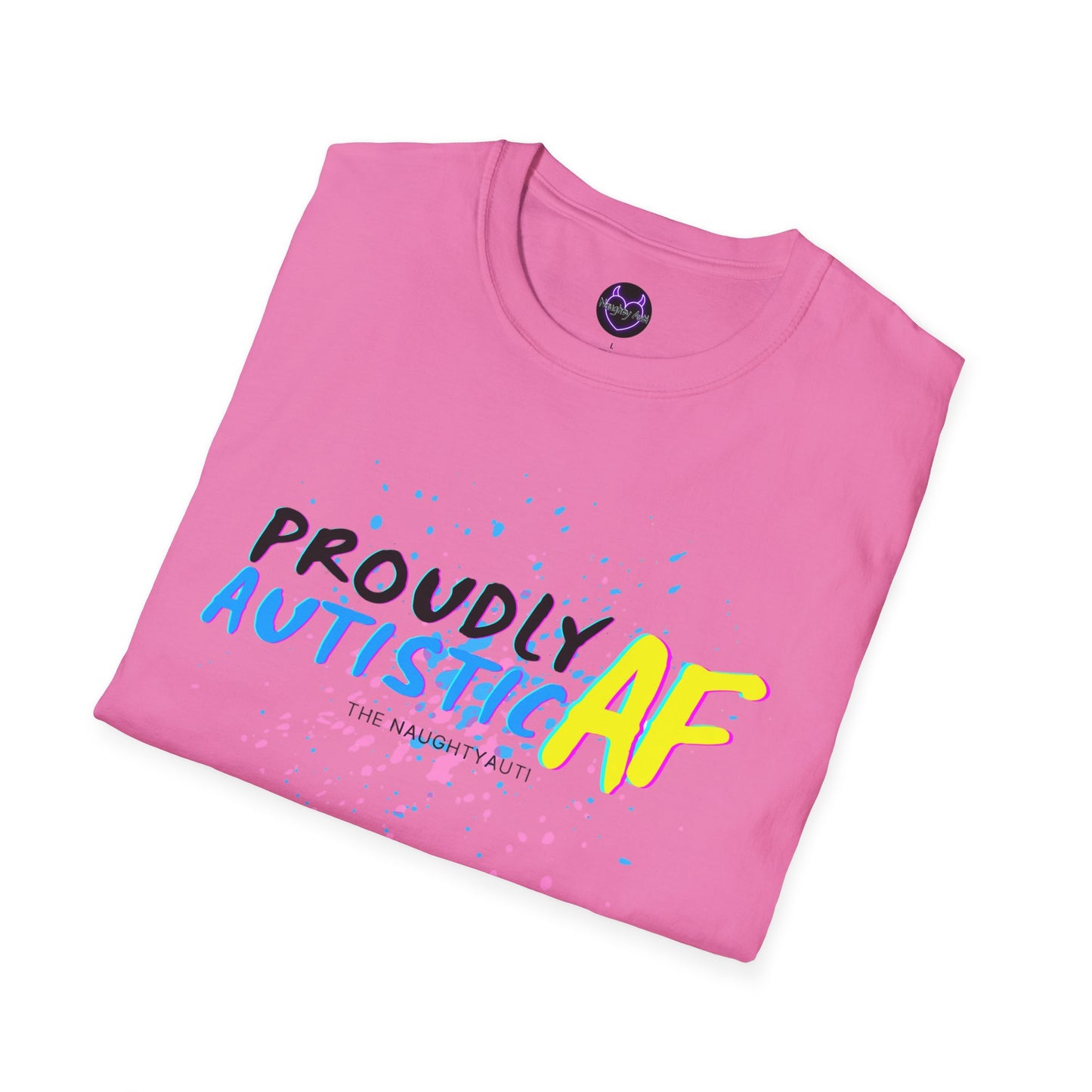 Proudly Autistic AF Unisex Softstyle T-Shirt - Celebrate Neurodiversity