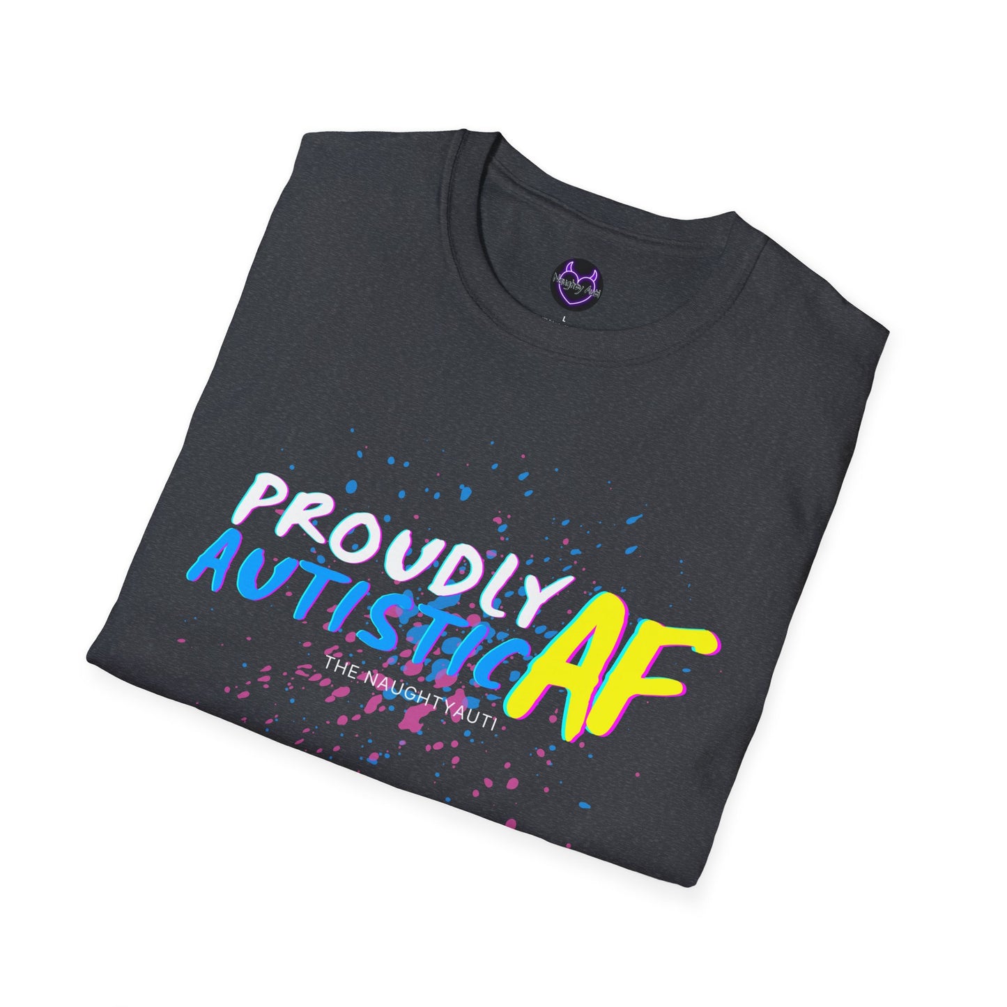 Proudly Autistic AF Unisex Softstyle T-Shirt | Celebrate Neurodiversity | Perfect for Awareness Events