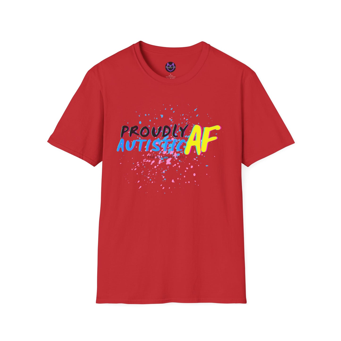 Proudly Autistic AF Unisex Softstyle T-Shirt - Celebrate Neurodiversity