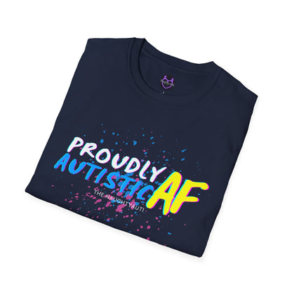 Proudly Autistic AF Unisex Softstyle T-Shirt | Celebrate Neurodiversity | Perfect for Awareness Events