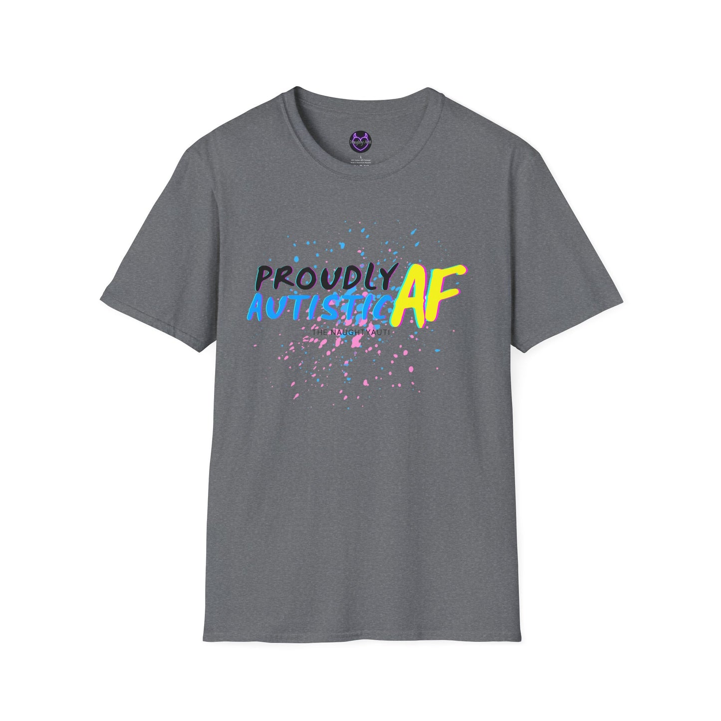 Proudly Autistic AF Unisex Softstyle T-Shirt - Celebrate Neurodiversity