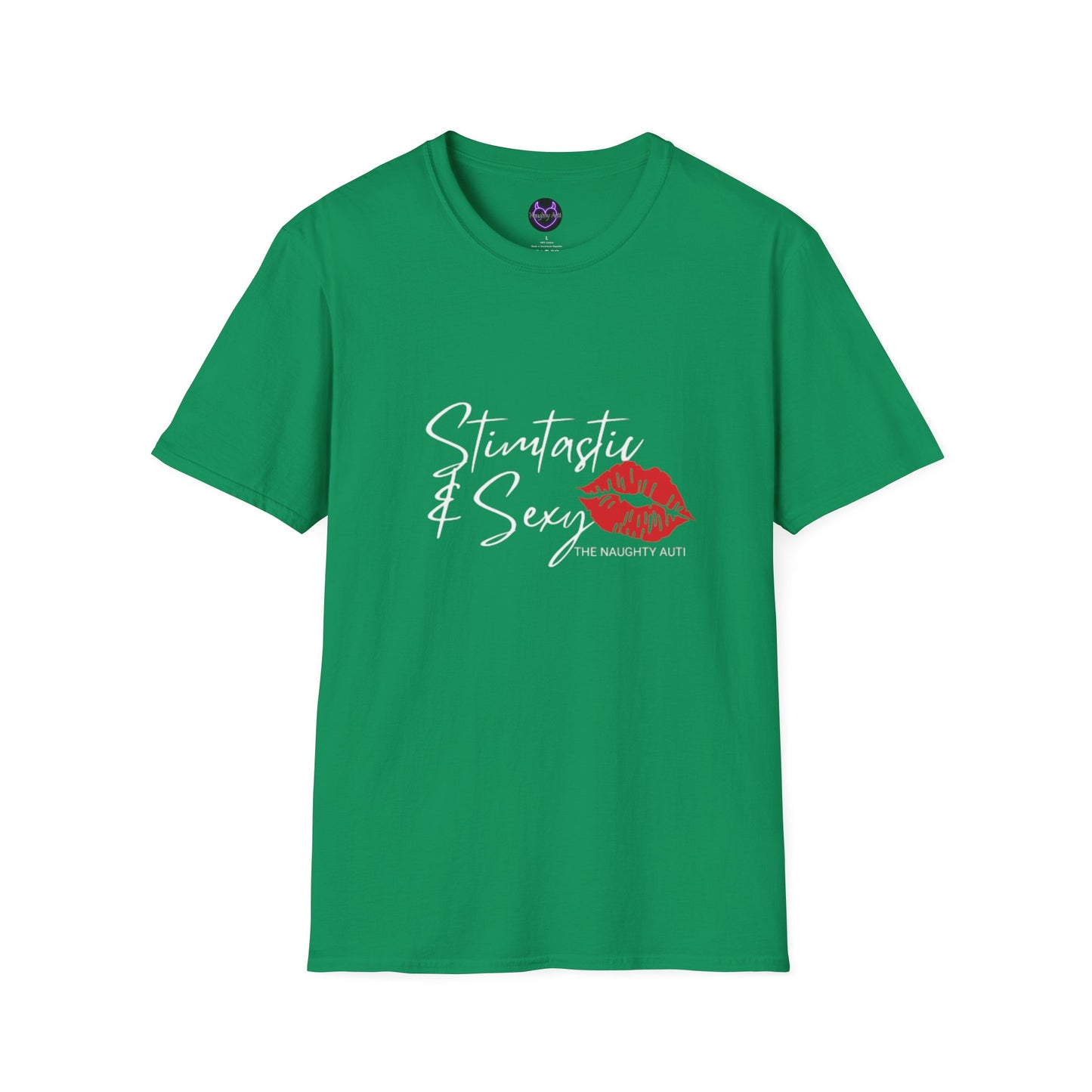 Unisex Softstyle T-Shirt with Lip Print - Perfect for Casual Days and Date Nights