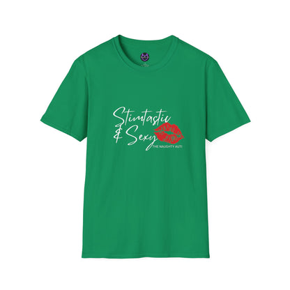 Unisex Softstyle T-Shirt with Lip Print - Perfect for Casual Days and Date Nights